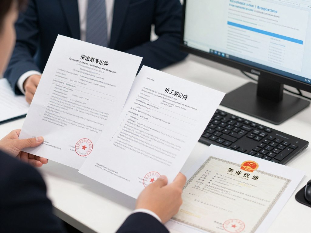 Business professional checking supplier certifications and documentation for Mung Bean Vermicelli