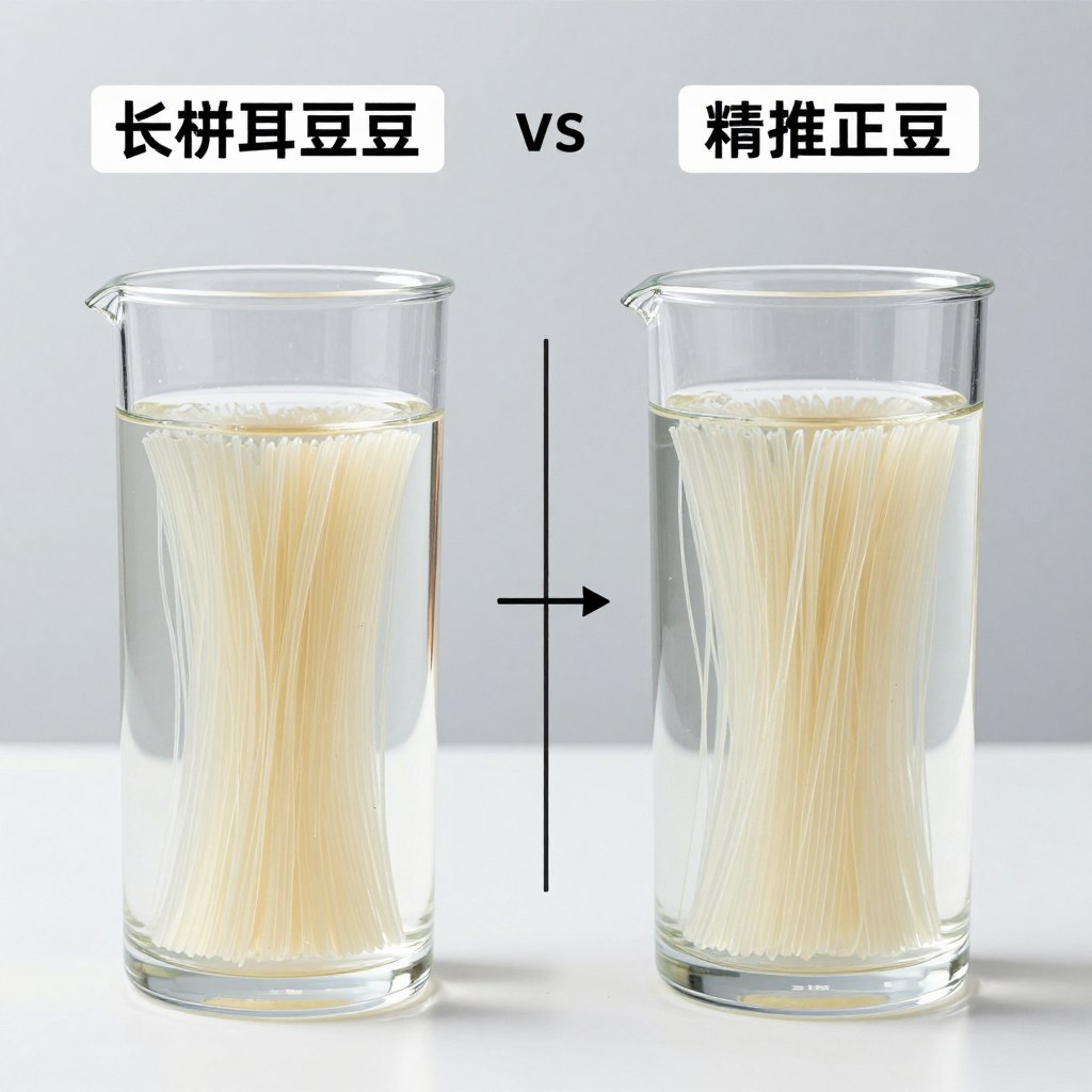 Comparison of water absorption properties between Longkou mung bean vermicelli and standard vermicelli