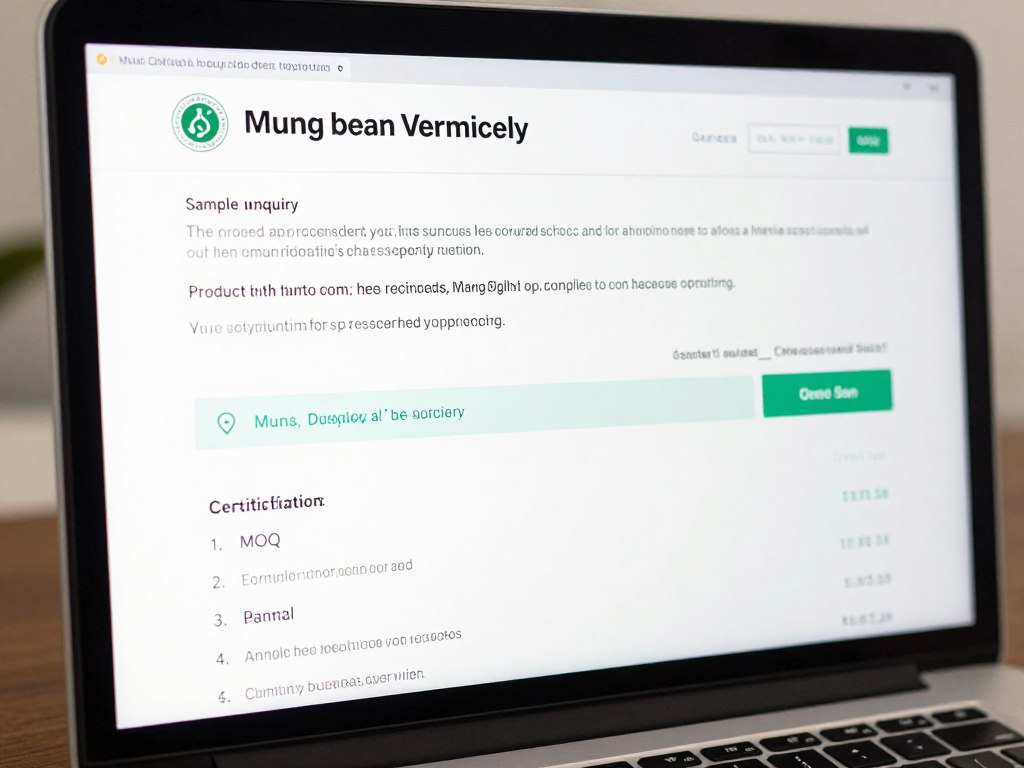 Sample inquiry email template for Mung Bean Vermicelli (Longkou Vermicelli) suppliers