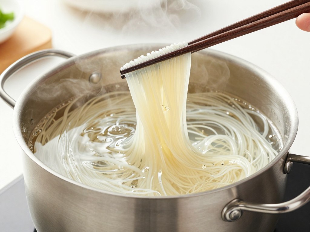 粉丝焯水过程展示