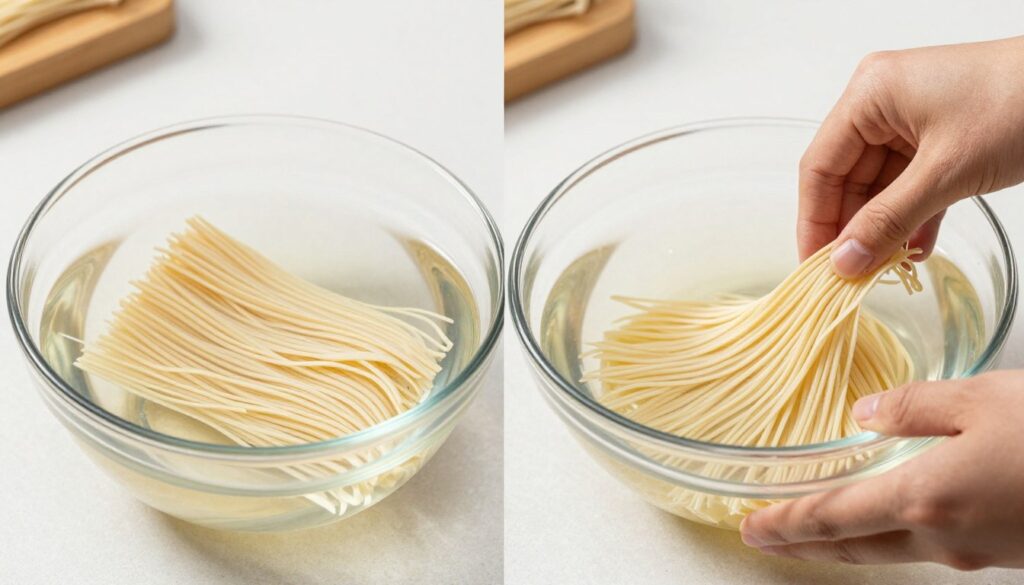 龙口粉丝浸泡与预处理过程