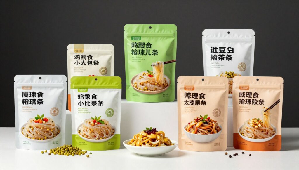 Innovative food products featuring mung bean glass noodles