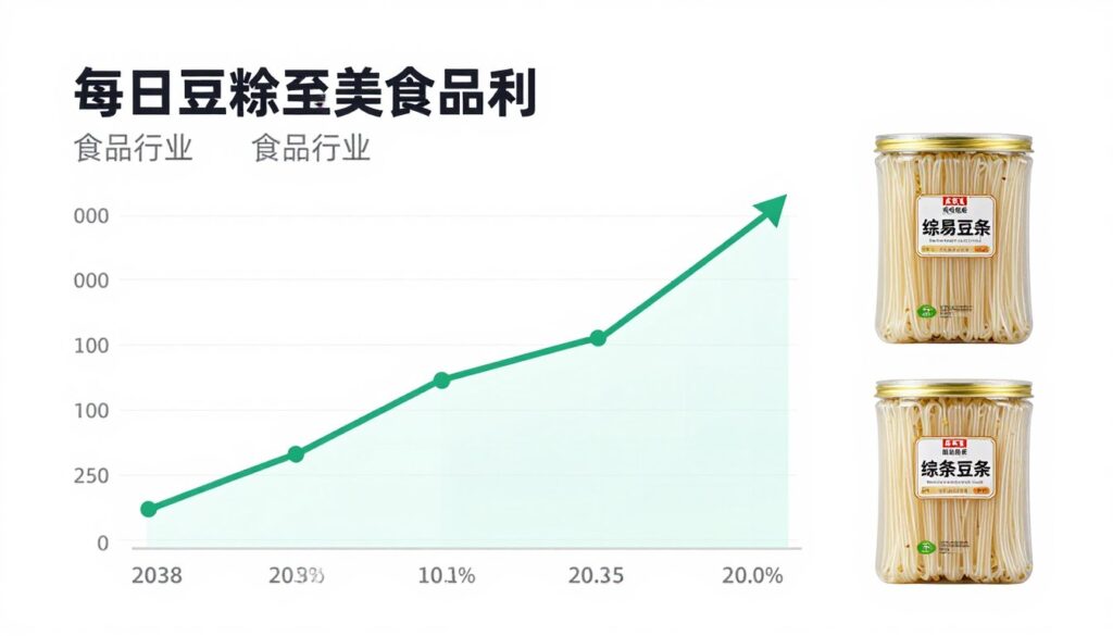 Market trend visualization for mung bean glass noodles in the food industry