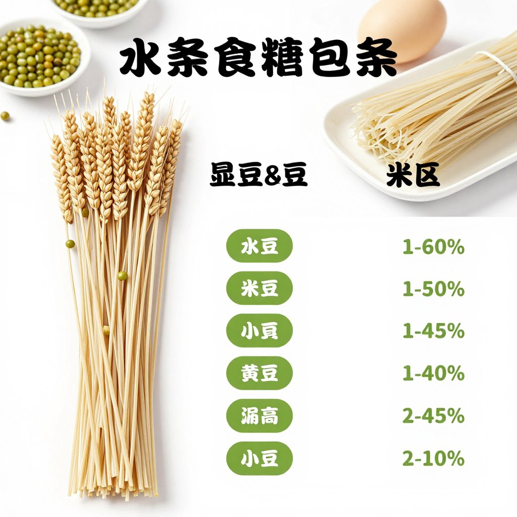 Nutritional comparison of mung bean glass noodles with other noodle types