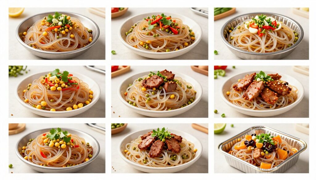 Various food industry applications of mung bean glass noodles