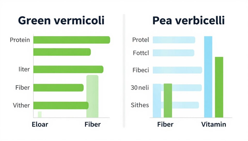 绿豆粉丝与豌豆粉丝的营养成分图表
