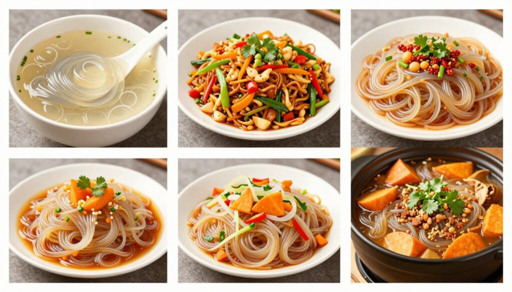 龙口粉丝和红薯粉丝制作的不同菜肴对比