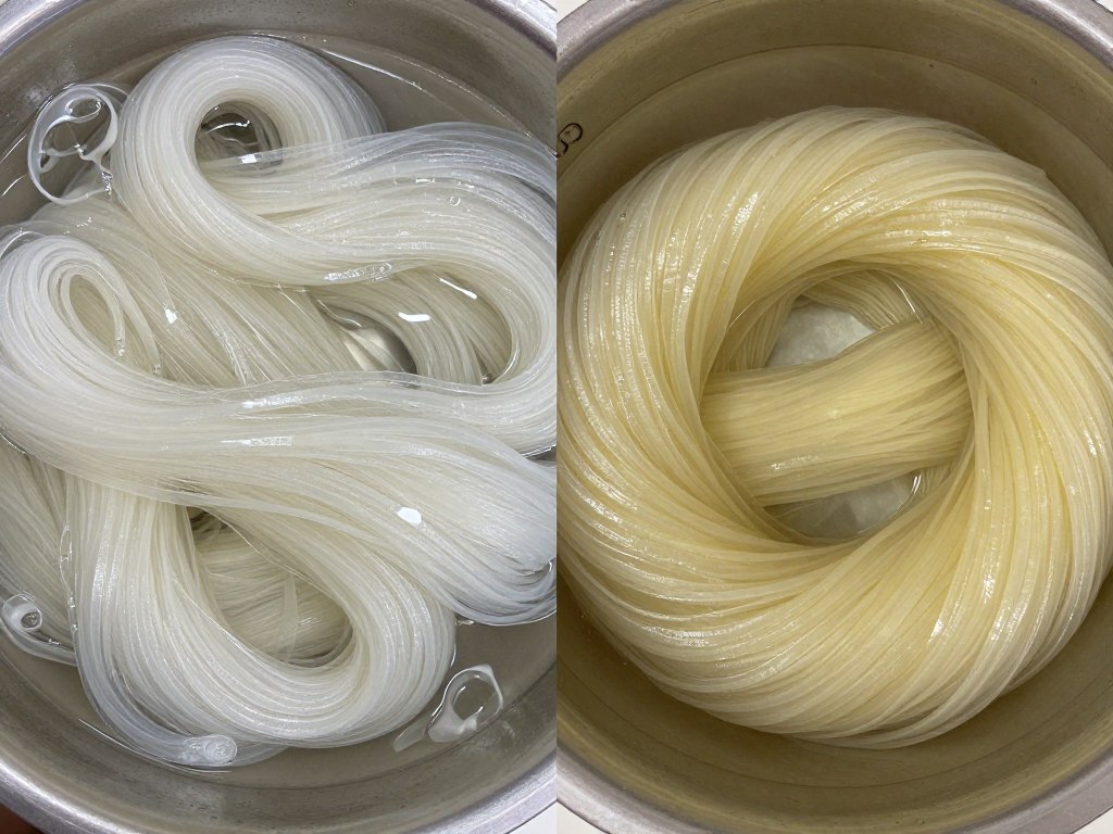 龙口粉丝和红薯粉丝的对比展示