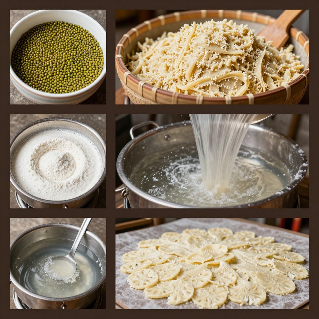 龙口粉丝的制作工艺展示